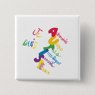 Je Suis Autiste 15 Cm Square Badge