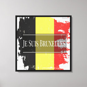 Je Suis Bruxelles We Are Brussels Canvas Print