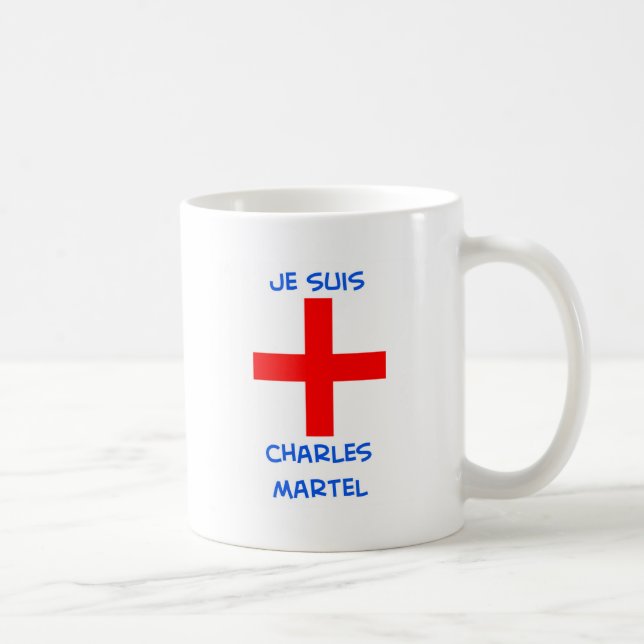 je suis charles martel crusader cross coffee mug (Right)