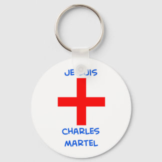 je suis charles martel crusader cross key ring