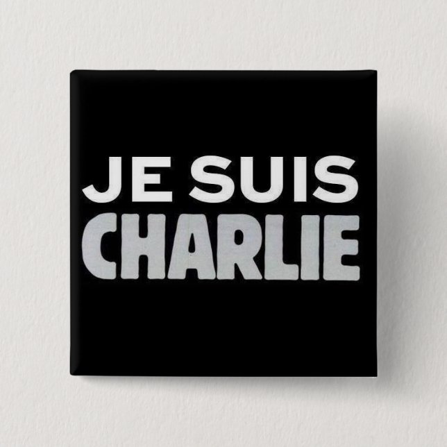 Je Suis Charlie 15 Cm Square Badge (Front)