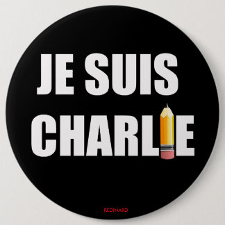 JE SUIS CHARLIE 6 CM ROUND BADGE