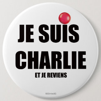 JE SUIS CHARLIE 6 CM ROUND BADGE