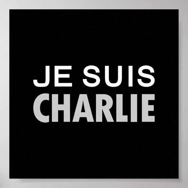JE SUIS  CHARLIE - national unity people Poster (Front)