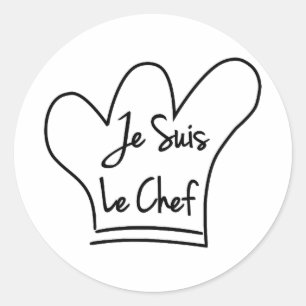 Je Suis Le Chef Classic Round Sticker