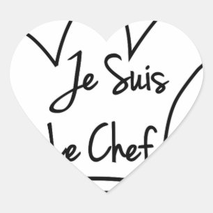 Je Suis Le Chef Heart Sticker