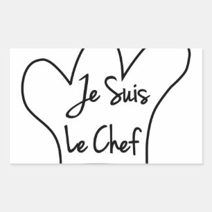 Je Suis Le Chef Rectangular Sticker