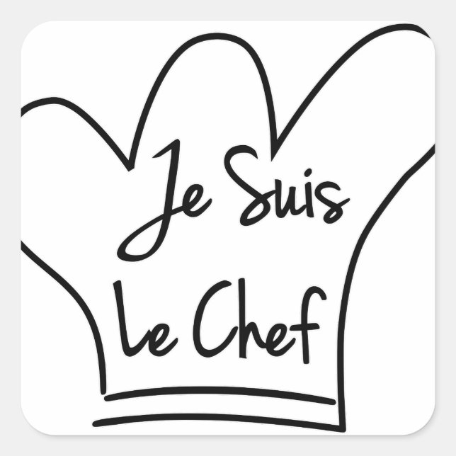 Je Suis Le Chef Square Sticker (Front)