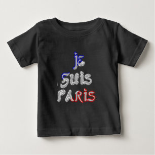 Je Suis Paris Art Print Baby T-Shirt
