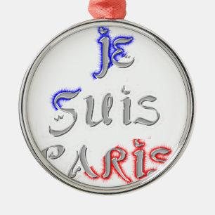 Je Suis Paris Art Print Metal Tree Decoration