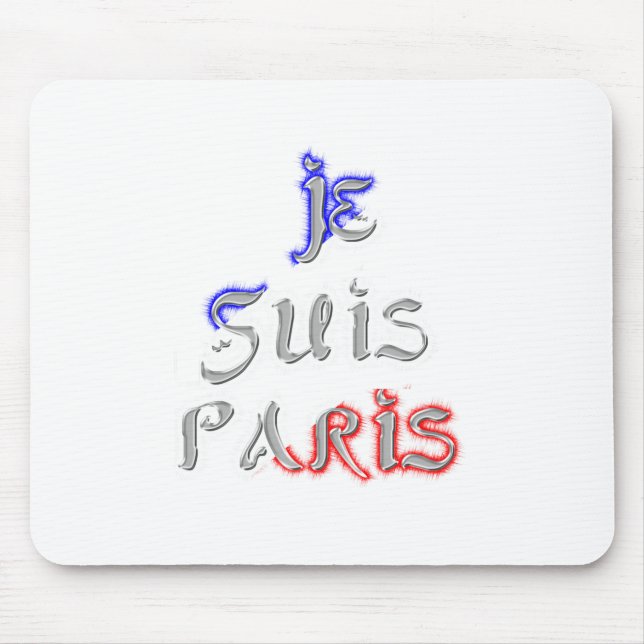 Je Suis Paris Art Print Mouse Mat (Front)