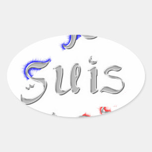Je Suis Paris Art Print Oval Sticker