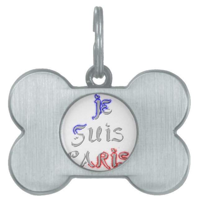 Je Suis Paris Art Print Pet Tag (Front)