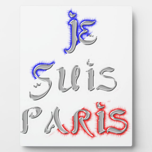 Je Suis Paris Art Print Plaque (Front)
