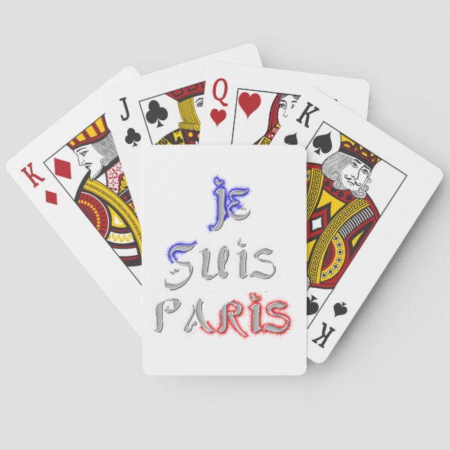 Je Suis Paris Art Print Playing Cards (Back)