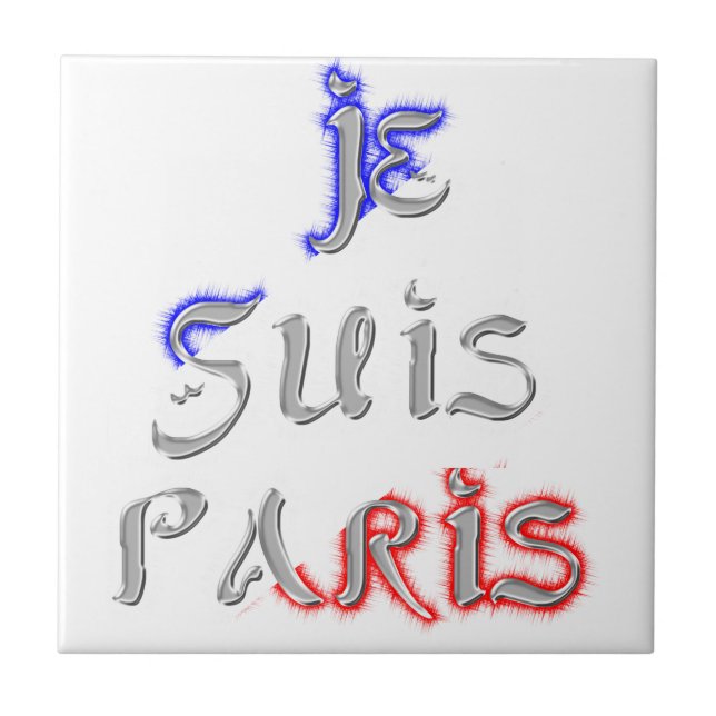 Je Suis Paris Art Print Tile (Front)