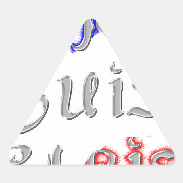 Je Suis Paris Art Print Triangle Sticker (Front)