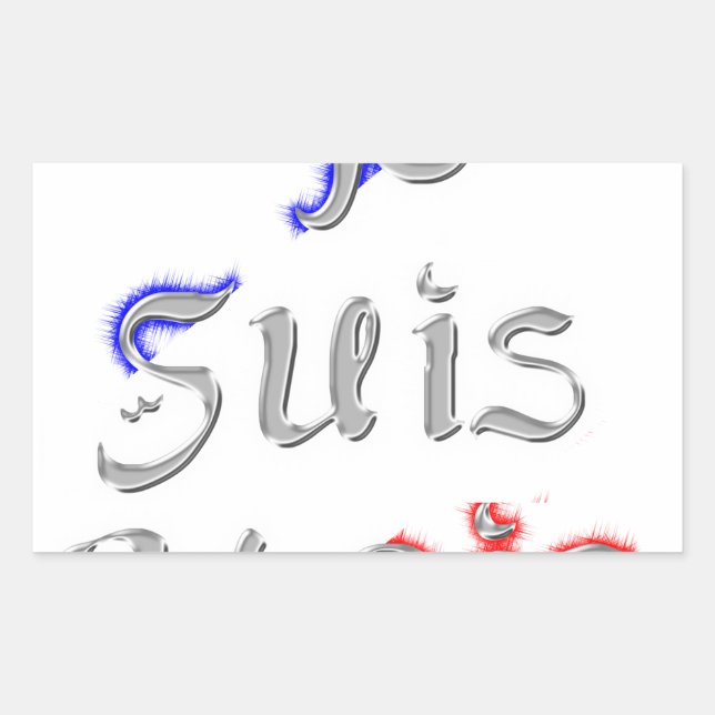 Je Suis Paris I love Paris Rectangular Sticker (Front)