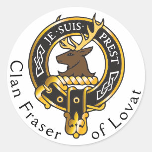 Je Suis Prest - Clan Fraser Crest Classic Round Sticker