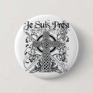 Je Suis Prest Fraser Family Motto 6 Cm Round Badge