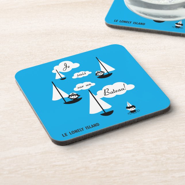 Je suis sur un Bateau! Coaster (Left Side)