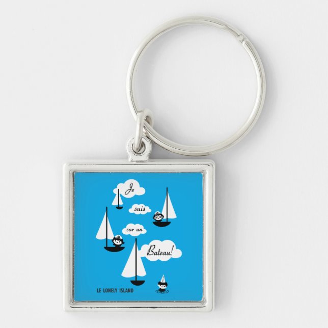 Je suis sur un Bateau! Key Ring (Front)