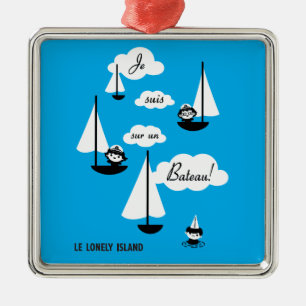 Je suis sur un Bateau! Metal Tree Decoration