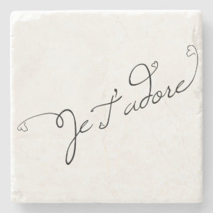 Je T adore Stone Coaster