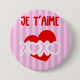 Je t’aime. 7.5 cm round badge