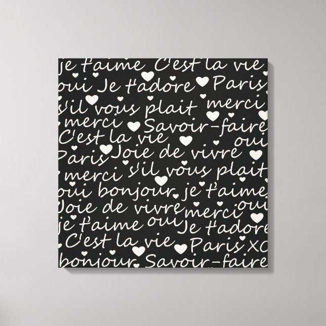 Je t’aime canvas print (Front)