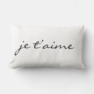 Je t’aime Chic Black & White Lumbar Throw Lumbar Cushion