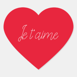 ❤️ Je t’aime I Love You Cute French Heart Sticker