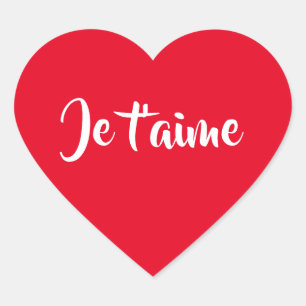 ❤️ Je t’aime I Love You Cute French Heart Sticker