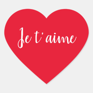 ❤️ Je t’aime I Love You Cute French Heart Sticker