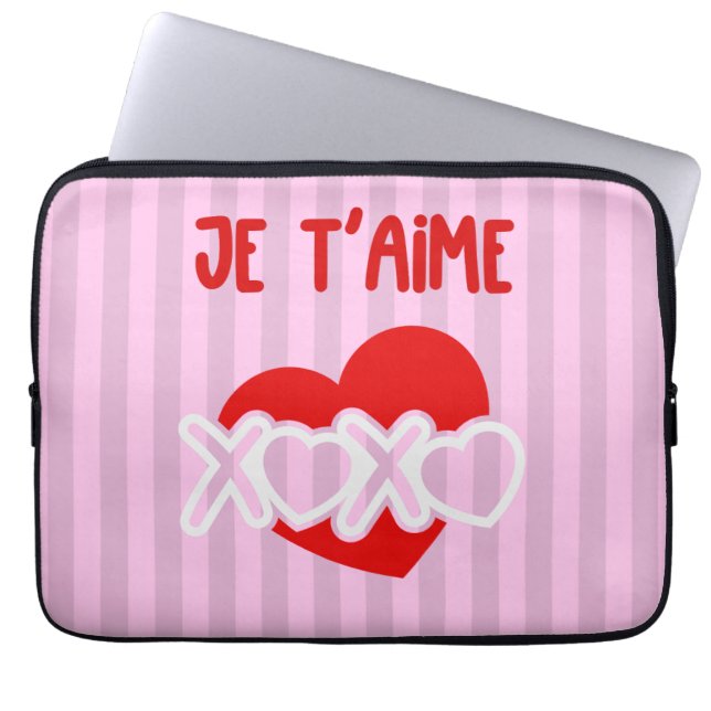 Je t’aime  laptop sleeve (Front)