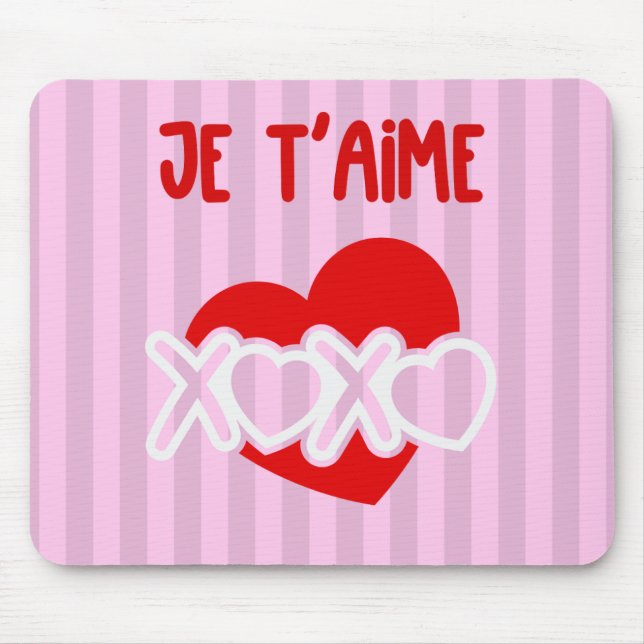Je t’aime. mouse mat (Front)