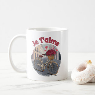 Je T’aime Paris Love Quote Valentine’s Day in Fran Coffee Mug