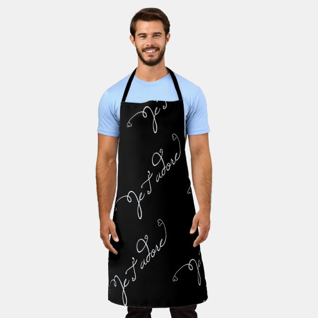 Je T'adore I Adore You in French Apron (Worn)