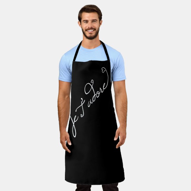 Je T'adore I Adore You in French Apron (Worn)