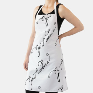 Je T'adore I Adore You in French Apron