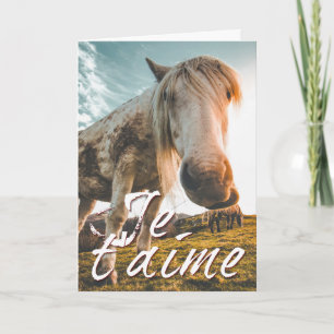 Je t'aime avec regardé cheva card