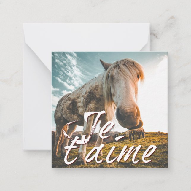 Je t'aime avec regardé cheva card (Front)