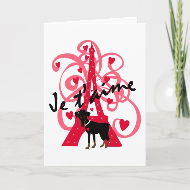 Je t'aime card (Front)