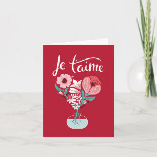 Je t'aime - French I love you card