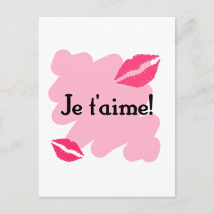 Je t'aime! - French I love you Postcard