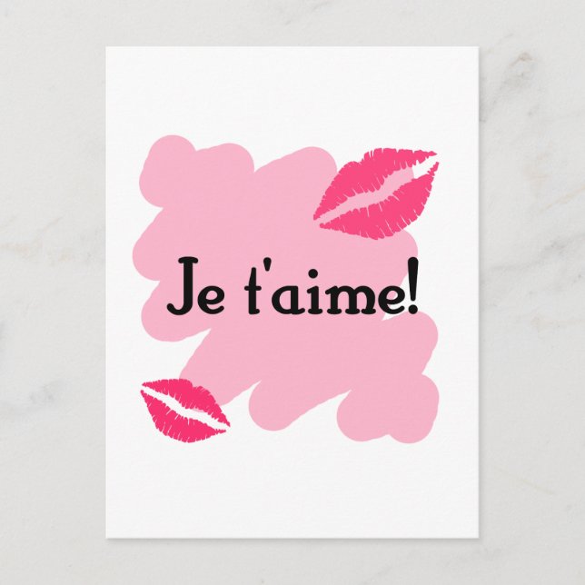 Je t'aime! - French I love you Postcard (Front)