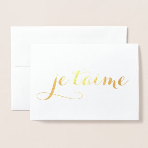 je t'aime gold foil foil card