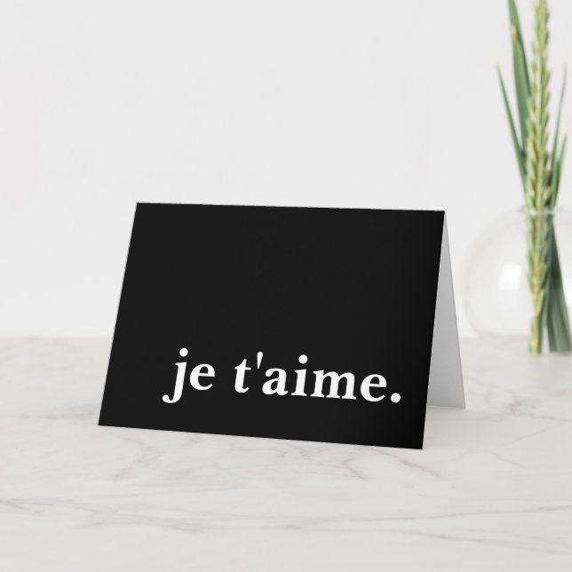 je t'aime. holiday card (Front)