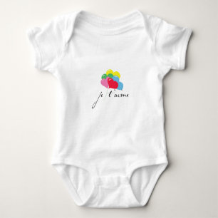 Je' taime (I love you) Baby Bodysuit