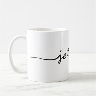 je t'aime - I love you in French - black Coffee Mug